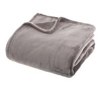 Atmosphera - Plaid uni en Flanelle - Gris 180x230 cm