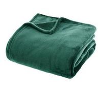 Atmosphera - Plaid uni en Flanelle - Vert 180x230 cm