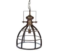 Atmosphera Grande Suspension Lustre en métal Effet Vieilli - Style Industriel - Coloris Gris CUIVRE