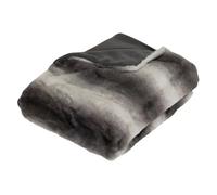 Atmosphera Grizzli Plaid en fausse fourrure gris - 120 x 160 cm