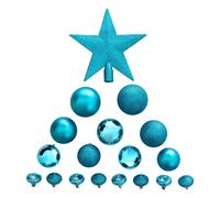 Atmosphera Guirlande boules de Noël - Turquoise