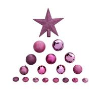Atmosphera Guirlande de boules de Noël - Violet