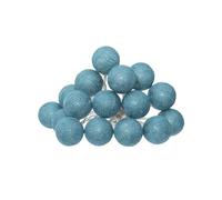 Atmosphera - Guirlande décorative Lumineuse 16 Boules Bleu Canard LED D 3.5 cm et L 261 cm