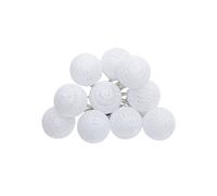 Atmosphera Guirlande LED à piles avec 10 boules - Blanc