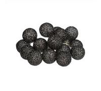 Guirlande LED 16 boules - Noir