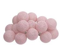 Atmosphera – Guirlande LED à piles 16 boules Ø 3,5 cm – Rose pâle