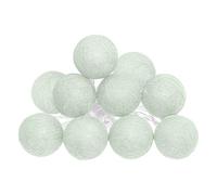 Atmosphera - Guirlande LED à pile - 10 boules - vert céladon - L165 cm