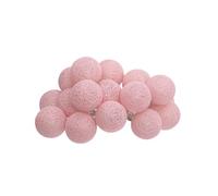 Guirlande LED à Piles 16 Boules Ø 3,5 cm Rose Pâle