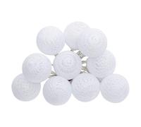 Atmosphera - Guirlande led à pile Tara 10 boules lumineuses L165cm - Blanc