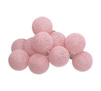 Atmosphera - Guirlande led à pile Tara 10 boules lumineuses L165cm - Rose