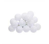 Atmosphera Guirlande LED à piles 16 boules diam. 3,5 cm Blanc
