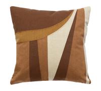 Atmosphera – Coussin déco Hary – Imprimé – 45 x 45 cm – Marron