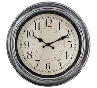 Atmosphera - Horloge à moulures - Verre - D40 cm - Argent