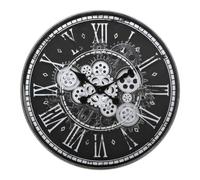 Atmosphera Horloge Izia Verre Noir et blanc D51 cm