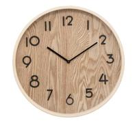 Atmosphera - Horloge Murale Ivana - Effet Bois Clair - Diamètre 38 cm - Mécanisme Silencieux - pour Salon, Cuisine, Bureau