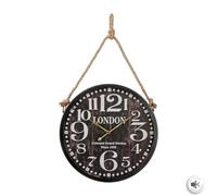 Atmosphera - Horloge Noire à Suspendre - métal D52 cm