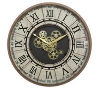 Atmosphera créateur d'intérieur – Horloge murale métal brun/beige/or 6 x 57 cm