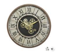 Atmosphera créateur d'intérieur Horloge murale métal brun beige or 6 cm x 57 cm