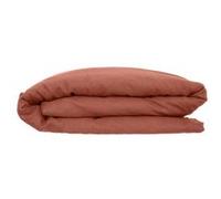 Atmosphera - Housse de couette 2 places en lin 260x240 - Terracotta Marron G