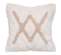 Atmosphera Housse de coussin Atelier Coton tufté 40x40 cm Ivoire