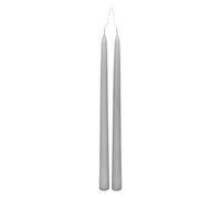 Atmosphera - Lot de 2 bougies bâtons Hugo en coton H30 cm gris clair