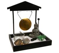 Atmosphera - Jardin Zen - Bois - Noir - 15x15 cm