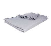 Atmosphera - Jeté de lit Créateur d'intérieur coton 230 x 250 cm Gris clair