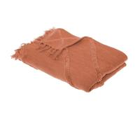 Atmosphera - Jeté de lit Inca en Coton tufté - Terracotta 130x180 cm