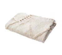 Atmosphera - Jeté de lit Shine en Coton & Lurex - Ivoire 130x180 cm