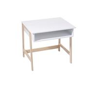 Atmosphera Kids - Bureau en bois enfant Douceur - L. 58 x H. 52 cm - Blanc - Douceur