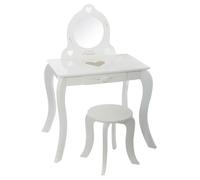 Atmosphera Kids – Coiffeuse enfant Demoiselle avec tabouret – Blanc