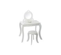 Coiffeuse enfant avec tabouret Demoiselle - Blanc