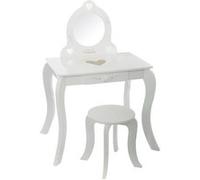 Atmosphera Kids – Coiffeuse enfant Demoiselle avec tabouret – Blanc