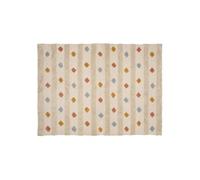 Tapis enfant rectangle à pompons multicolores - 120 x 170 cm