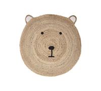 Tapis enfant rond Ourson - Diam 100 cm - Jute