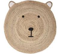 Tapis enfant rond Ourson - Diam 100 cm - Jute
