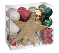 Feeric Lights & Christmas – Kit boules de Noël 44 pièces avec cimier – multicolore