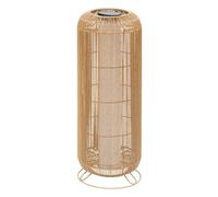 Atmosphera - Lampadaire d'Extérieur Solaire Loise Beige H 78 cm, Résine Effet Rotin Tressé, Rechargeable USB - Pour Jardin, Terrasse, Balcon