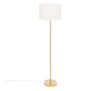 Lampadaire droit en bouclette - H. 150 cm - Or