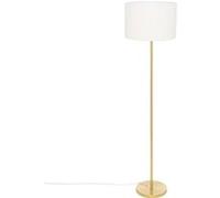 Lampadaire droit en bouclette - H. 150 cm - Or