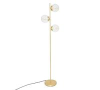 Atmosphera - Lampadaire Collectionneur 3 Globes en Verre - Métal Doré, H 162 cm, Design Contemporain - Pour Salon, Chambre, Bureau