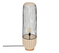 Atmosphera – Lampadaire Anea – métal et bois – noir – H95 cm