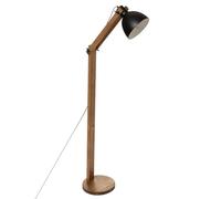 Atmosphera - Lampadaire sur Pied Cuba - Noir et Bois - H 158 cm - Métal et Pin, Abat-Jour Orientable, Style Industriel - Pour Salon, Bureau, Chambre
