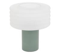 Atmosphera - Lampe à Poser Asti, Pied en Grès et Verre Sablé, Ø 32 x H 36 cm - Luminaire pour Salon, Chambre, Bureau