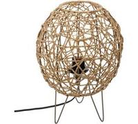 Atmosphera - Lampe à poser Raahe boule - Métal et papier - Beige - H. 33,5 cm