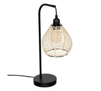 Lampe à Poser en Métal Delia 47cm Noir & Naturel