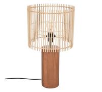 Lampe À Poser En Bois Et Bambou D 27 Cm