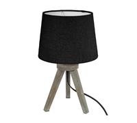 Atmosphera Lampe à poser en bois - Noir