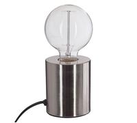 Atmosphera - Lampe à poser en fer Ampoule - H. 10,5 cm - Argent