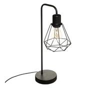 Atmosphera - Lampe à Poser Flave Noire en Métal Filaire, H 46 cm, Style Industriel - Pour Bureau, Chambre, Salon